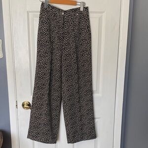 Adidas Black and White Floral Wide Leg Pants Size XS/S
